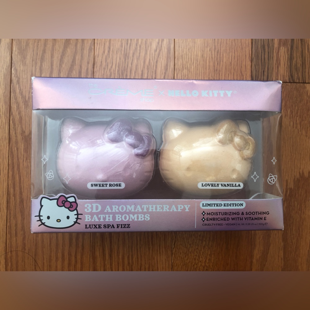 Limited Edition The Creme Shop x Hello Kitty 3D Aromatherapy Bath Bombs